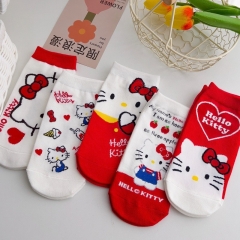 (5PAIRS/SET) Sanrio Hello Kitty Cartoon Short Anime Socks
