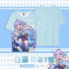 崩坏星穹铁道白露T恤 学生日常服二次元短袖t恤上衣男女