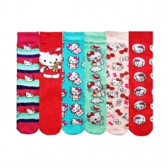 6 Styles Hello Kitty Melody Unisex Free Size Anime Long Socks