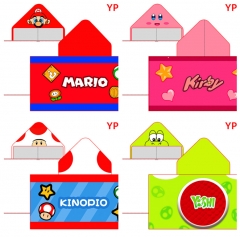 5 Styles Super Mario Bro Cartoon Bath Towel Anime Hooded Cloak