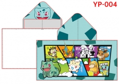 3 Styles Pokemon Cartoon Bath Towel Anime Hooded Cloak