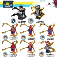 7 Styles Spider Man Movie Anime Miniature Building Blocks