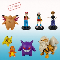 8PCS/SET 3.5-9CM Pokemon Cartoon Anime PVC Figure