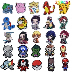 25PCS/SET Pokemon/Marvel/Demon Slayer Anime Cloth Patch