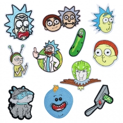 11PCS/SET Rick and Morty Cartoon Anime Cloth Patch