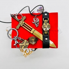 2 Styles Bleach Cartoon Pendant Decoration Anime Keychain+Necklace+Ring Set