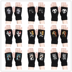 16 Styles Bleach Anime Half Finger Gloves Winter Gloves