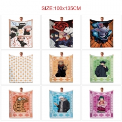 9 Styles 100*135CM Jujutsu Kaisen Cartoon Color Printing Cosplay Anime Blanket