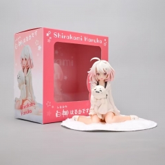 美少女系列虚拟主播白神遥Haruka 坐姿公仔手办摆件模型高12cm重量200g彩盒尺寸16.5x16x9.5cm