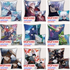 (45*45CM) 30 Styles Jujutsu Kaisen Cartoon Soft Pillow Game Square Stuffed Pillows