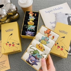 2 Styles 5PCS/Pair Pokemon Pikachu Cute Anime Short Socks