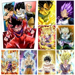 （帆布材质）速卖通lazada七龙珠动漫挂画 龙珠超贝吉塔孙悟空动漫海报周边