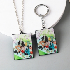 4 Styles SPY×FAMILY Cartoon Anime Alloy Necklace Keychain