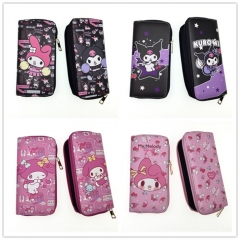 4 Styles Kuromi Melody Kitty Zipper Purse Anime Long PU Wallet