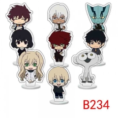 8PCS/SET 10CM Blood Blockade Battlefront Acrylic Anime Standing Plate