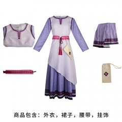 新款星愿阿莎cosplay服Asha公主舞台表演cos服全套