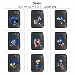 10 Styles Sonic the Hedgehog Cartoon PU Anime Wallet Purse