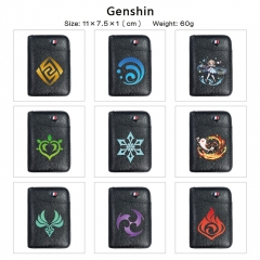14 Styles Genshin Impact Cartoon PU Anime Wallet Purse