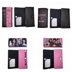 4 Styles K-POP BLACKPINK Coin Purse Anime PU Long Wallet