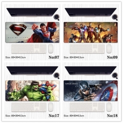 16 Styles (80*30*0.3CM) Marvel Spider Man Flash Cartoon Anime Mouse Pad