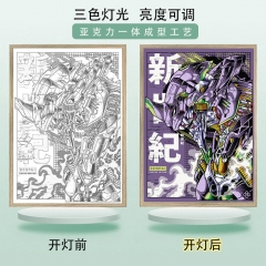 (带电) 大号A4（USB插电款）龙猫 动漫漫画灯光画小夜灯摆件卧室床头电视柜摆画情侣礼物创意发光画