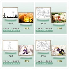 (带电) 大号A4（USB插电款）夏目友人帐动漫漫画灯光画小夜灯摆件卧室床头电视柜摆画情侣礼物