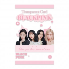 4 Styles K-POP BLACKPINK PVC Anime Transparent Card