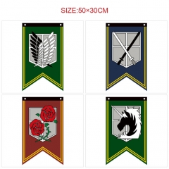 5 Styles 50*30CM Attack on Titan/Shingeki No Kyojin Cartoon Decoration Anime Flag