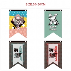 6 Styles 50*30CM SPY X FAMILY Cartoon Decoration Anime Flag