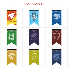 16 Styles 50*30CM Fairy Tail Cartoon Decoration Anime Flag