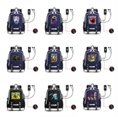 电锯人Chainsaw Man 周边双肩背包USB大容量电脑包青少年书包