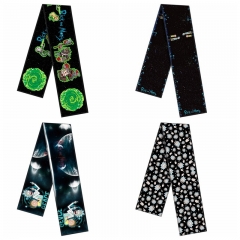 5 Styles Rick and Morty Cartoon Pattern Anime Scarf