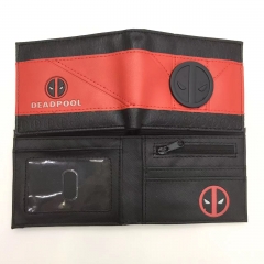 2 Styles 9.5x22.5CM Deadpool Cartoon Pattern Coin Purse Anime PU Wallet