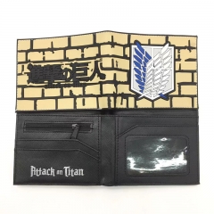 9.5x22.5CM Attack on Titan/Shingeki No Kyojin Cartoon Pattern Coin Purse Anime PVC Wallet