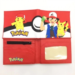 2 Styles 9.5x22.5CM Pokemon Cartoon Pattern Coin Purse Anime PVC Wallet