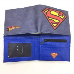 9.5x22.5CM Super Man Cartoon Pattern Coin Purse Anime PVC Wallet