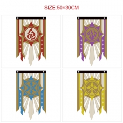 7 Styles 50*30CM Honkai: Star Rail Cartoon Decoration Dilapidated Anime Flag