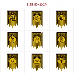 10 Styles 50*30CM Tokyo Revengers Cartoon Decoration Dilapidated Anime Flag