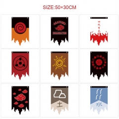12 Styles 50*30CM Naruto Cartoon Decoration Dilapidated Anime Flag