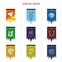 16 Styles 50*30CM Fairy Tail Cartoon Decoration Dilapidated Anime Flag