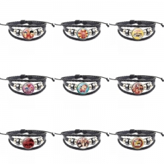 24 Styles Slam Dunk Cartoon Leather Anime Bracelet