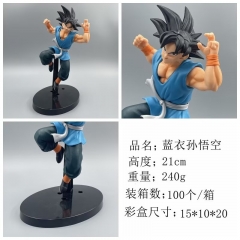 七龙珠 蓝衣悟空 高度21cm。重量240克 彩盒尺寸15X10X20 装箱数80个