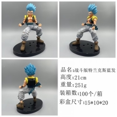 七龙珠 超赛悟天克斯战斗版蓝发 高约21cm 重约251g 彩盒尺寸15X10X20 装箱数，80个一箱