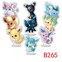 9PCS/SET 10CM Pokemon Acrylic Anime Standing Plate