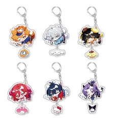 6 Styles Blue Lock Cartoon Acrylic Anime Keychain