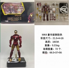 漫威 复仇者联盟 MK4 豪华版 钢铁侠 盒装手办 高16cm 一箱72个