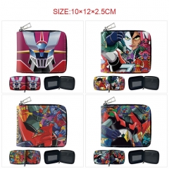 Mazinger z  彩图pu皮革短款围链二折钱包