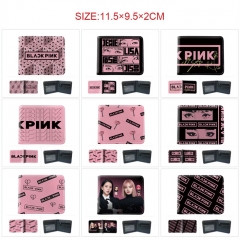 K-POP Blackpink  彩图pu皮革 二折对折钱包