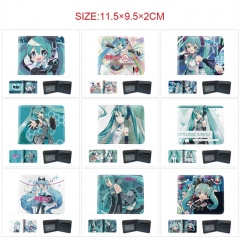 初音未来 彩图pu皮革 二折对折钱包