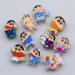 10 Styles 4CM Crayon Shin-chan Cute Acrylic Photo Clip Multi-Functional Anime PP Clip